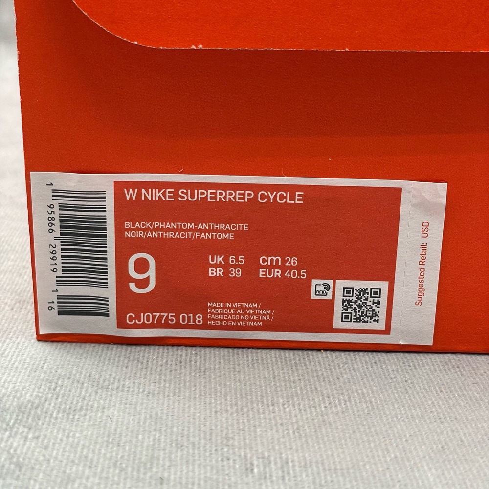 Nike Women's‎ Superrep Cycle Shoes Size US 9 Black/Phantom/CJ0775-018 - Picture 11 of 11